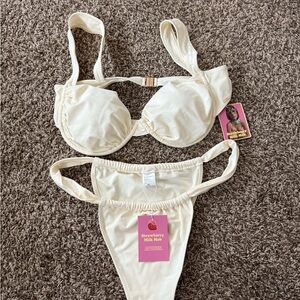 Strawberry Milk Mob Cream Bikini Set